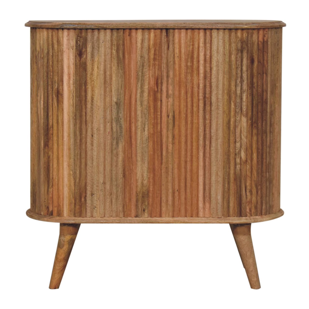 Solid Mango Wood Oak Finished 2 Door Soba Nordic Cabinet - Image 10