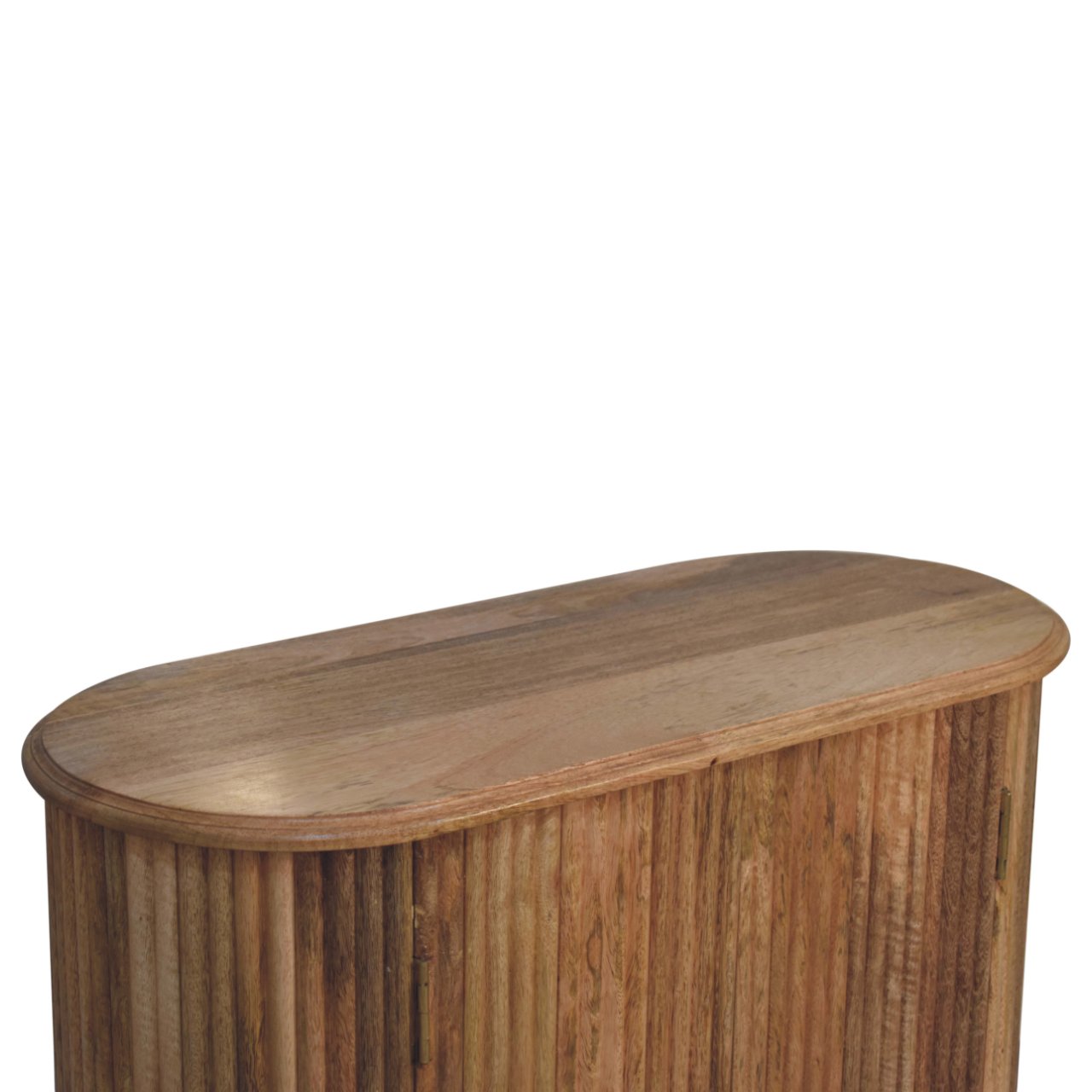 Solid Mango Wood Oak Finished 2 Door Soba Nordic Cabinet - Image 5