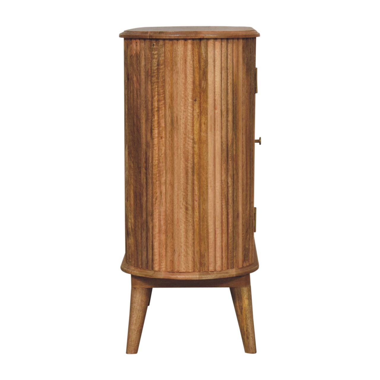 Solid Mango Wood Oak Finished 2 Door Soba Nordic Cabinet - Image 9