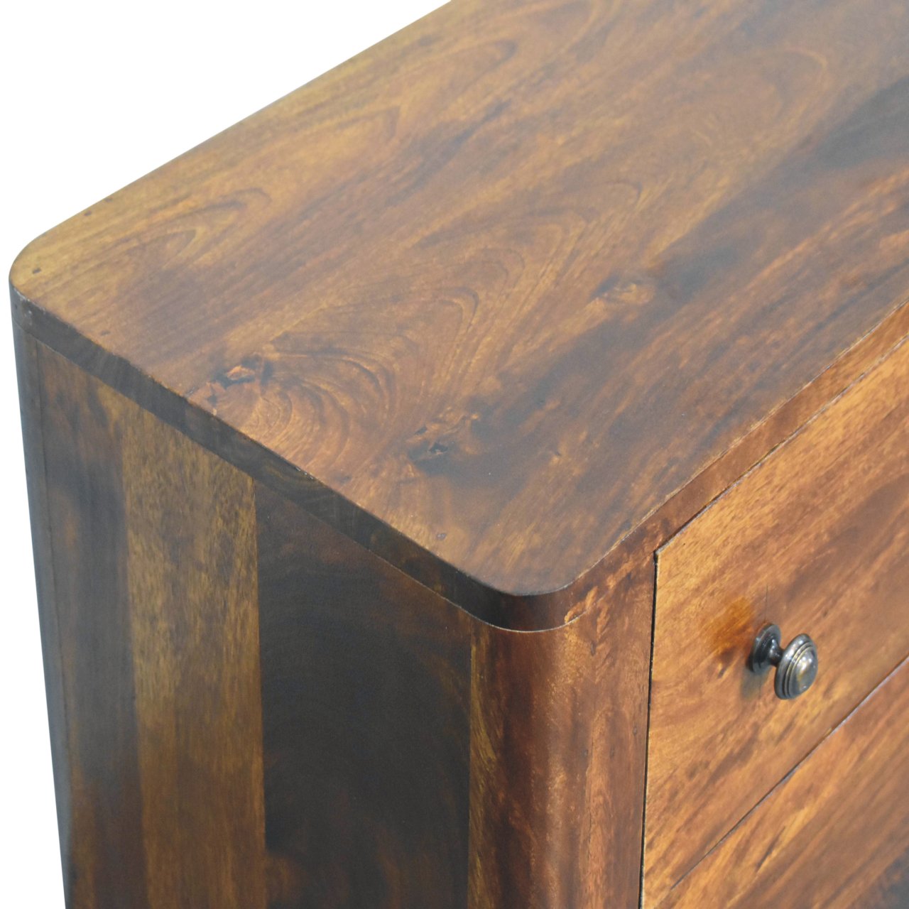 Solid Mango Wood Chestnut Finished 3 Drawer Bera Chest - Image 5