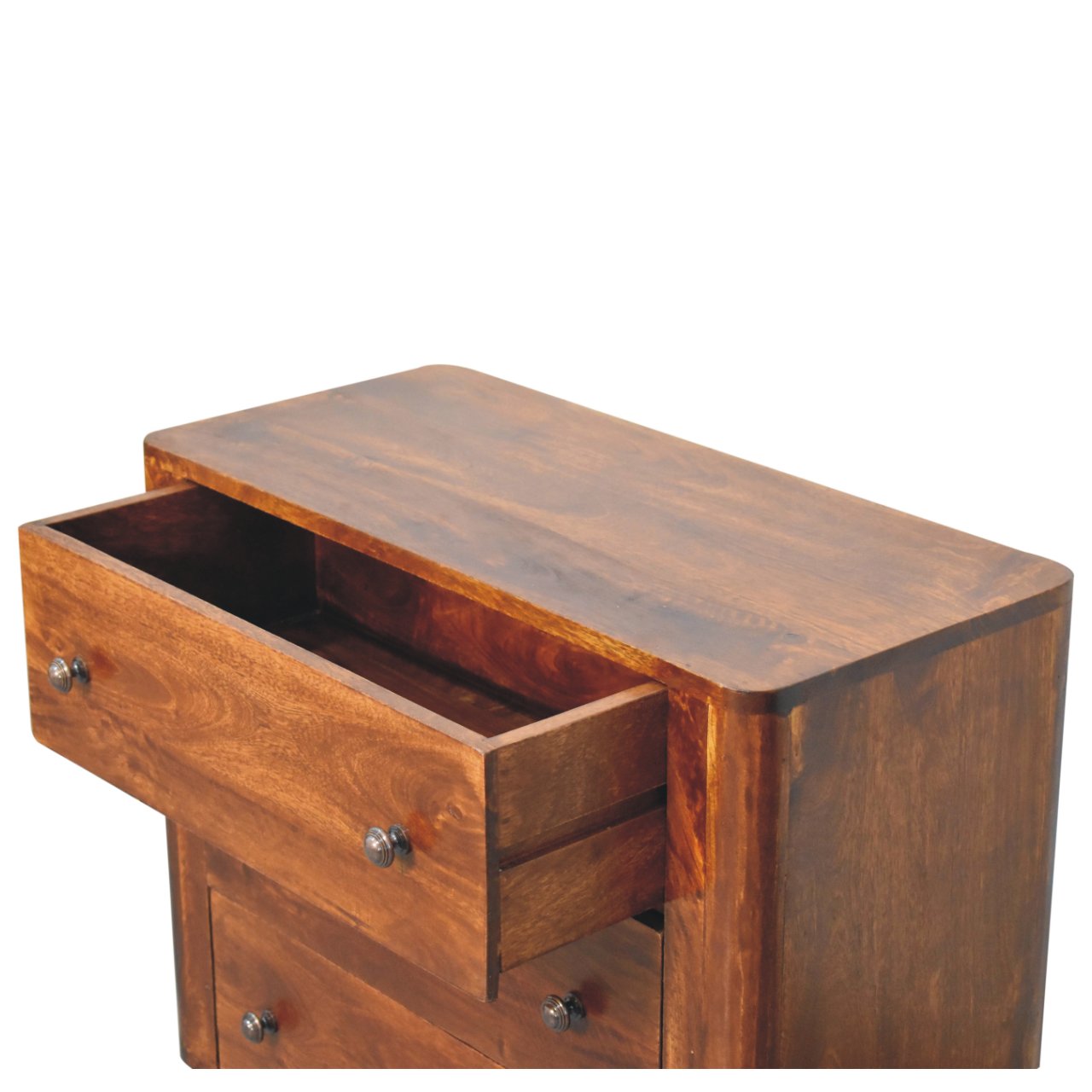 Solid Mango Wood Chestnut Finished 3 Drawer Bera Chest - Image 6