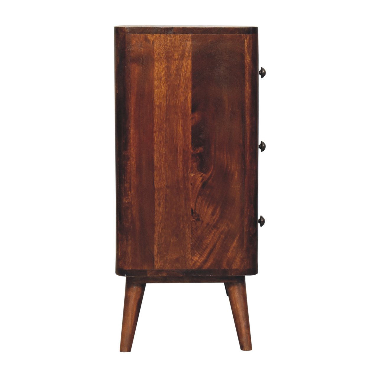 Solid Mango Wood Chestnut Finished 3 Drawer Bera Chest - Image 8