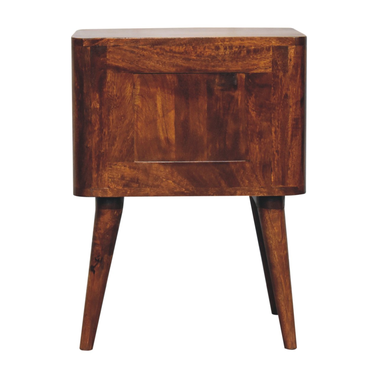 Solid Mango Wood Chestnut Finished 2 Drawer Bera Bedside - Image 9