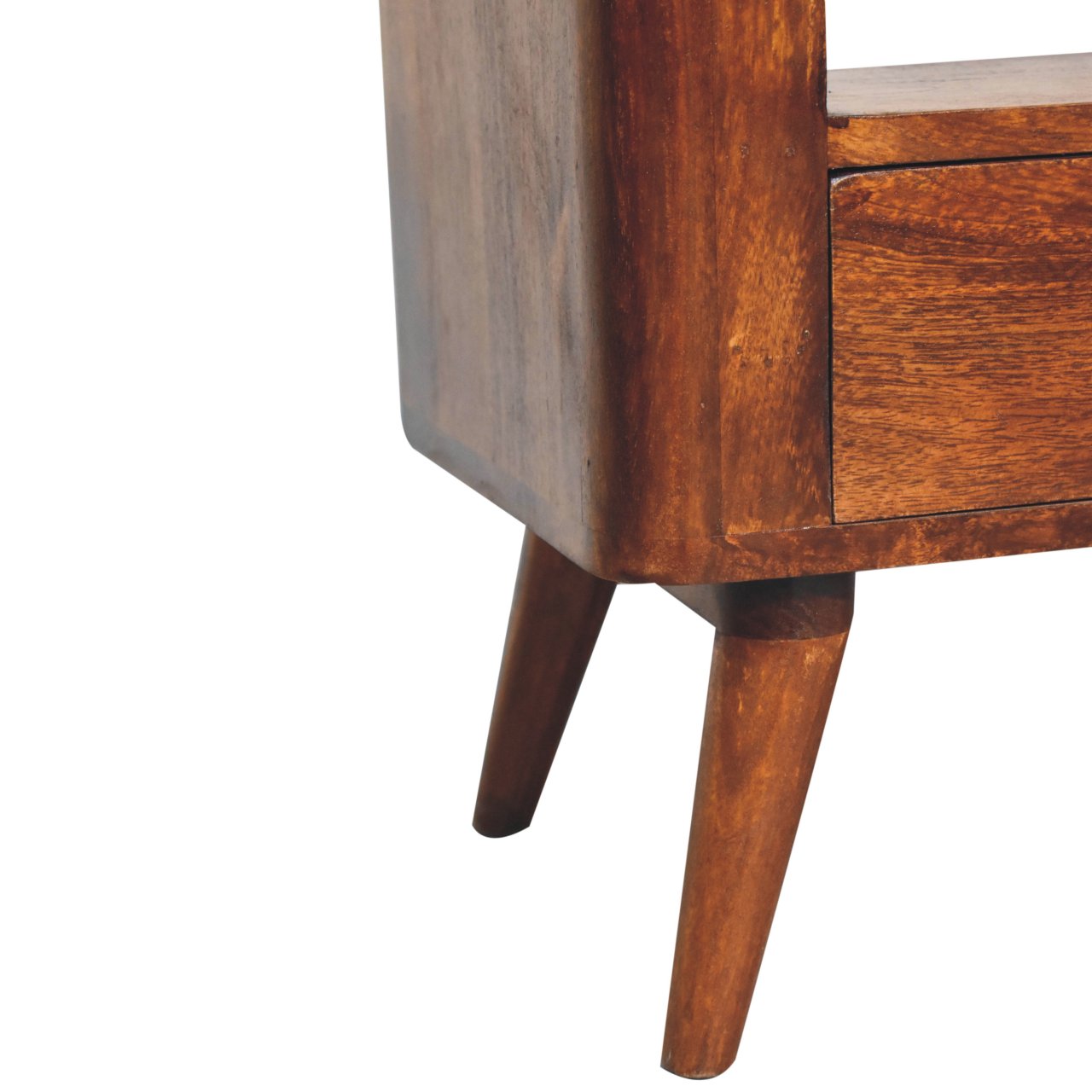 Solid Mango Wood Solid Chestnut Finished Mango Wood 2 Drawer Bera Media Unit - Image 7