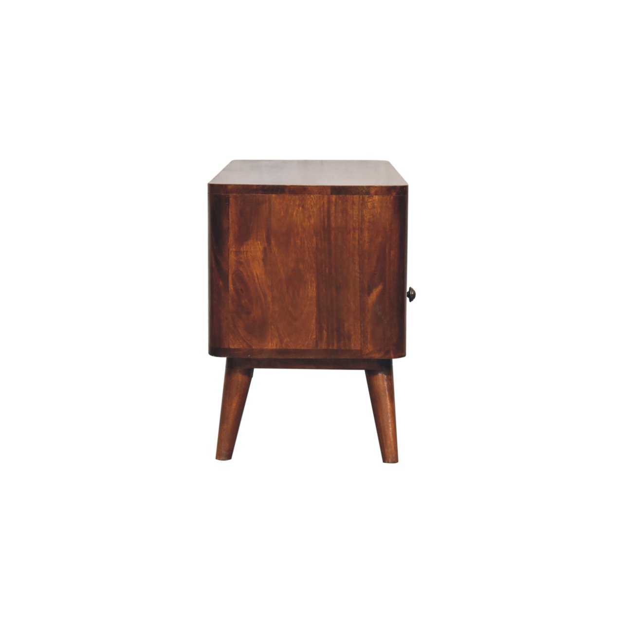 Solid Mango Wood Solid Chestnut Finished Mango Wood 2 Drawer Bera Media Unit - Image 8