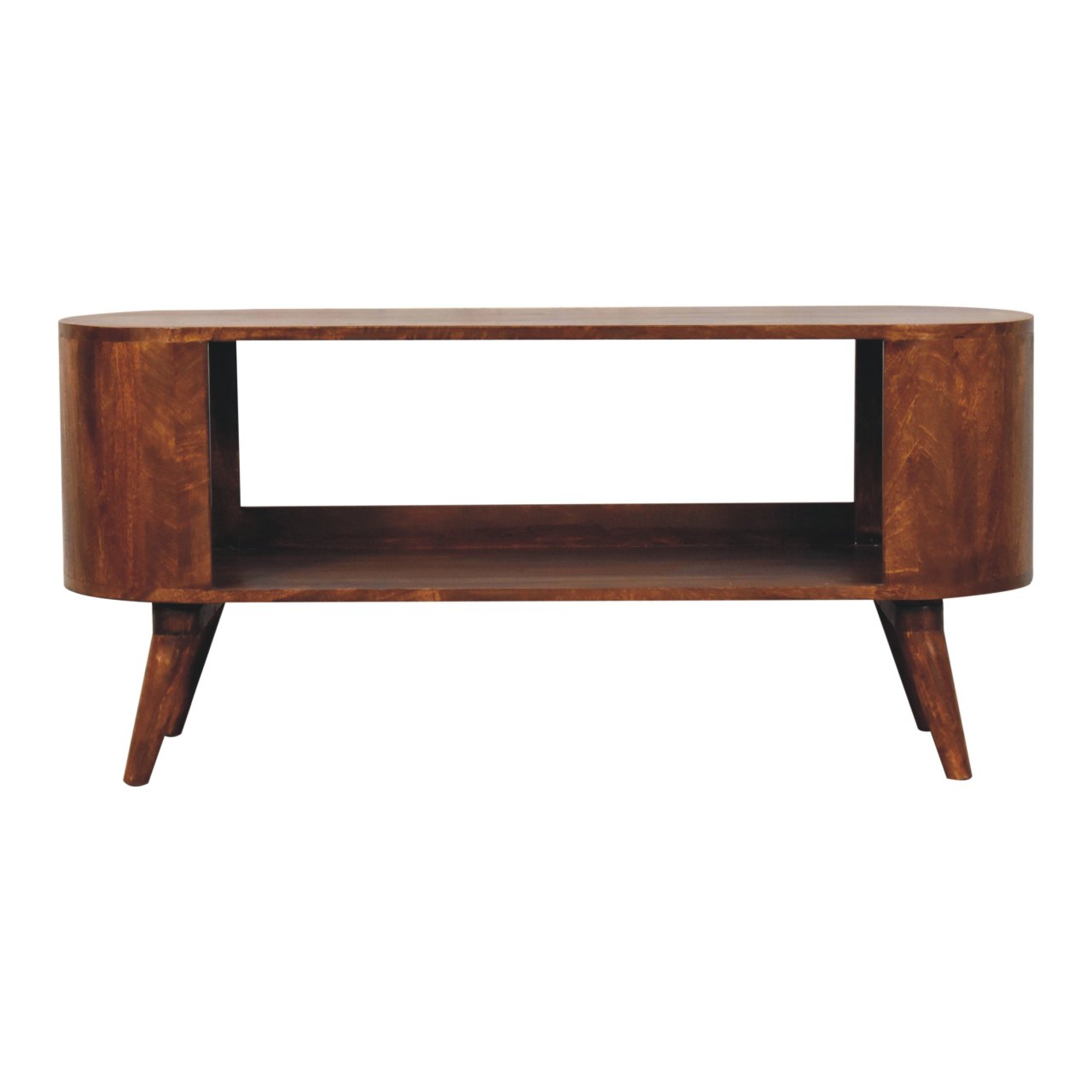 Solid Mango Wood Chestnut Finished Soba Shoe Cabinet