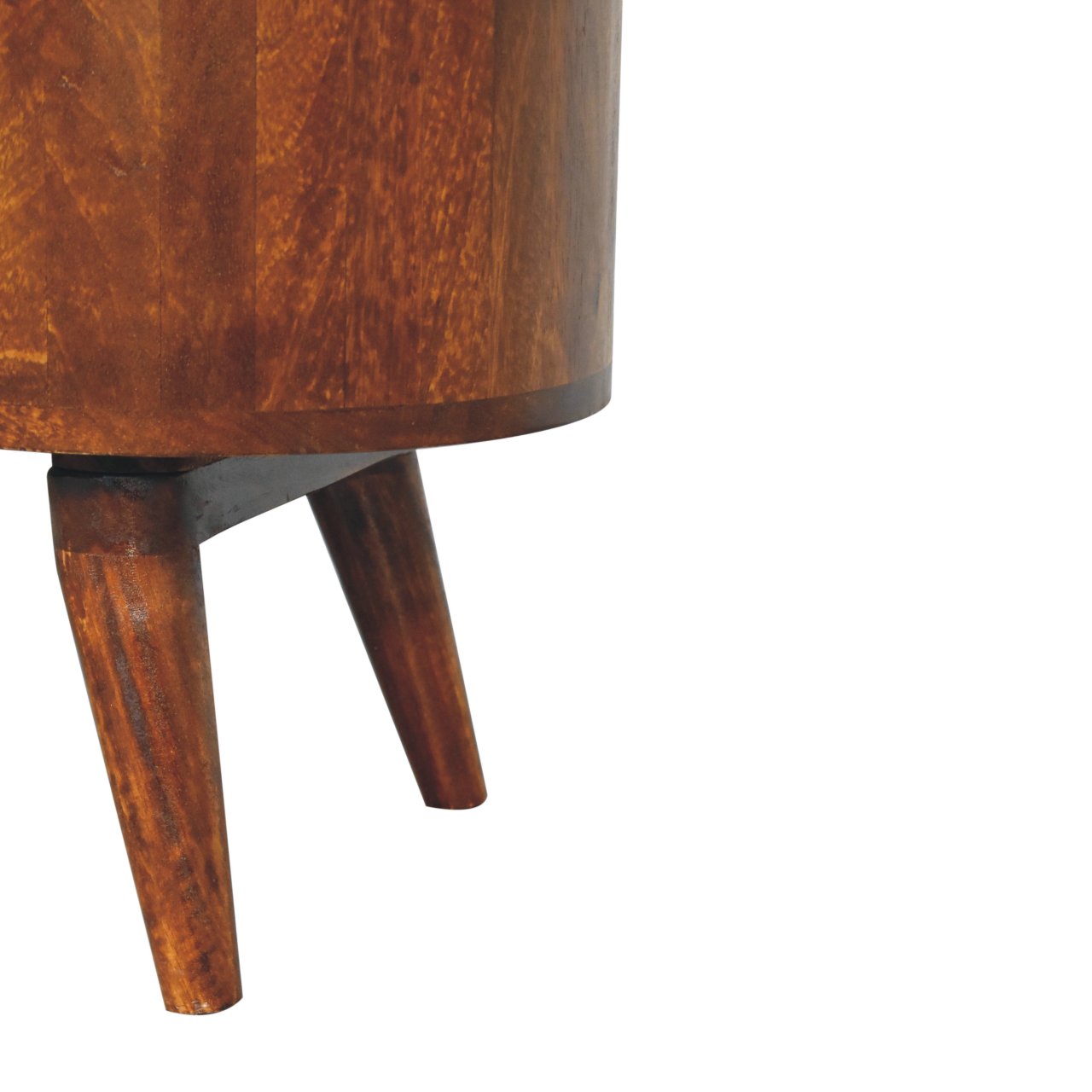 Solid Mango Wood Chestnut Finished Soba Shoe Cabinet - Image 6