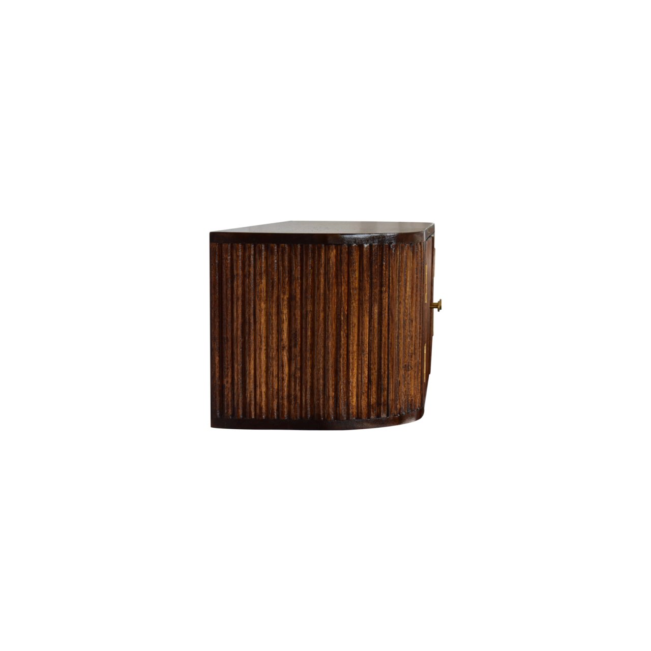 Solid Mango Wood Chunky Chestnut Finished 2 Door Wall Mounted Console - Image 8