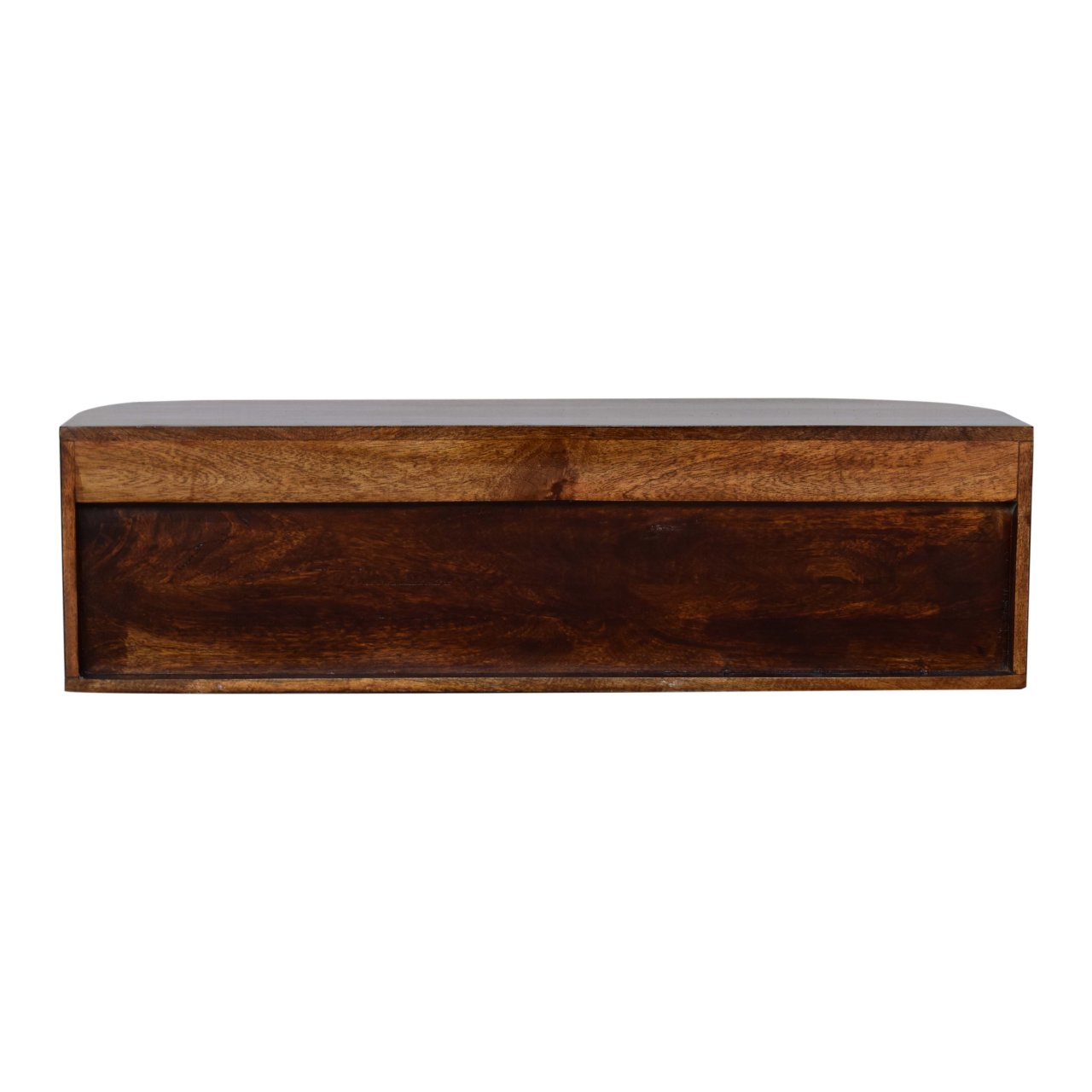 Solid Mango Wood Chunky Chestnut Finished 2 Door Wall Mounted Console - Image 9