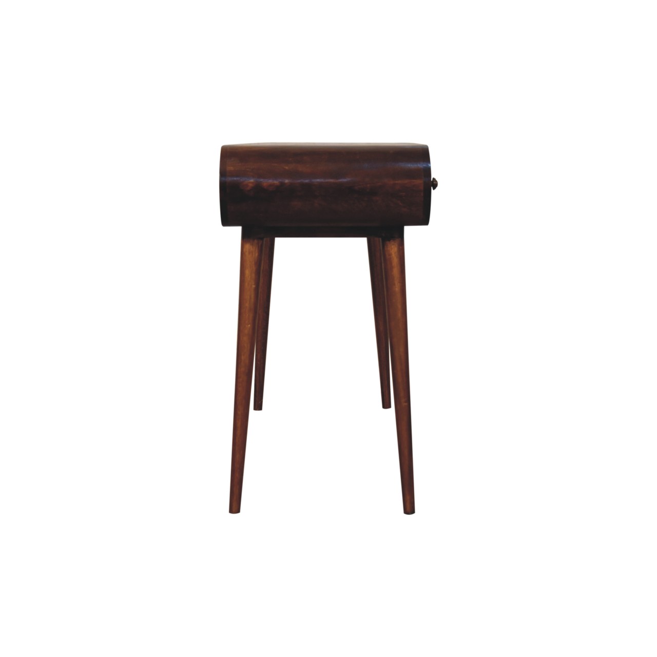 Solid Mango Wood Chestnut Finished 2 Drawer London Arch Writing Desk - Image 8