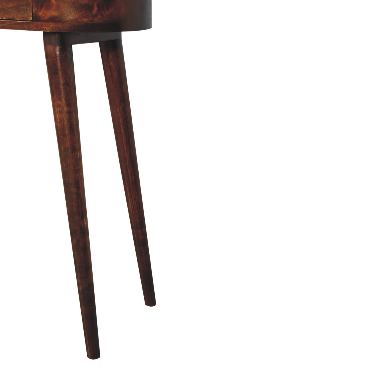 Solid Mango Wood California Walnut Finished 1 Drawer Mini Albion Console - Image 6