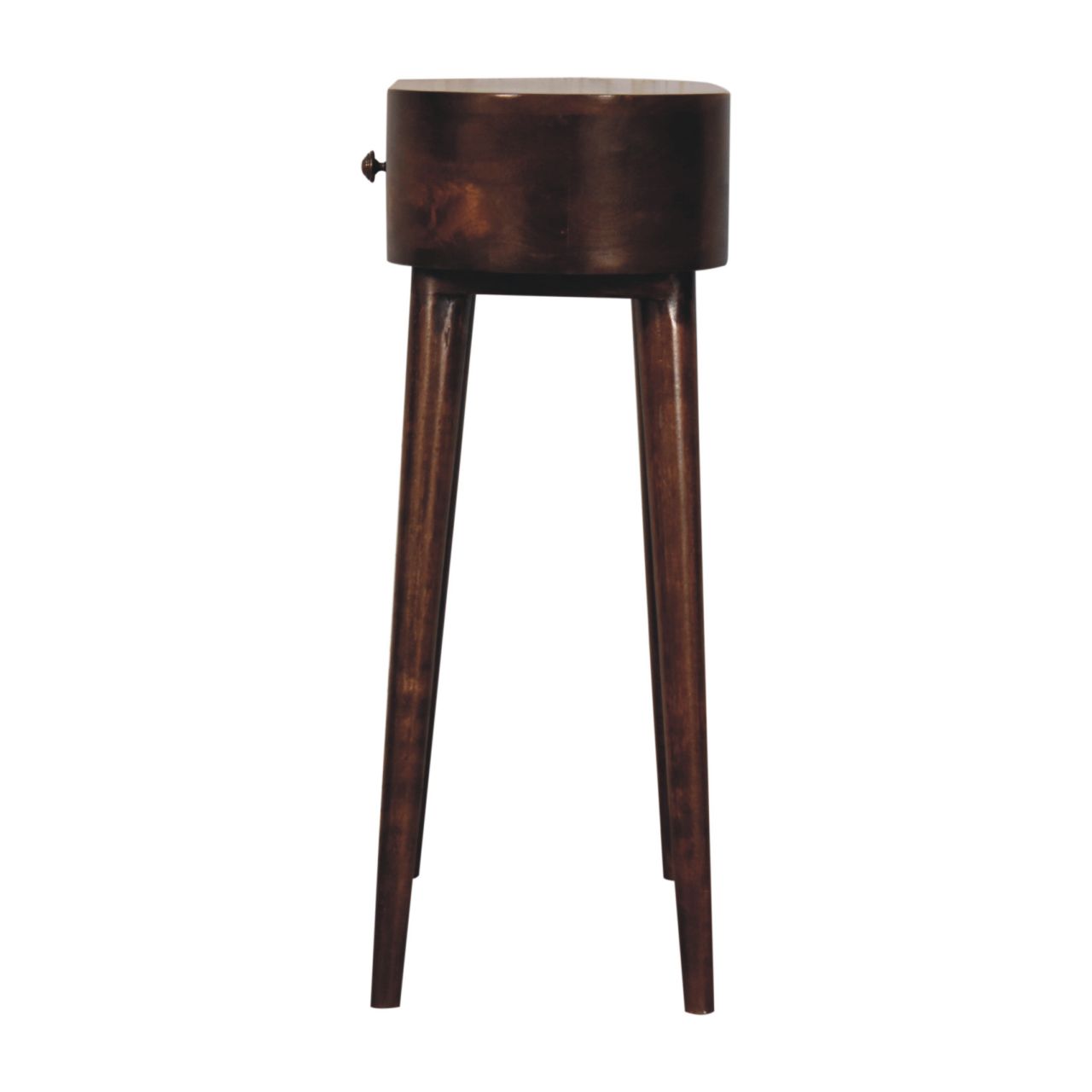 Solid Mango Wood California Walnut Finished 1 Drawer Mini Albion Console - Image 7