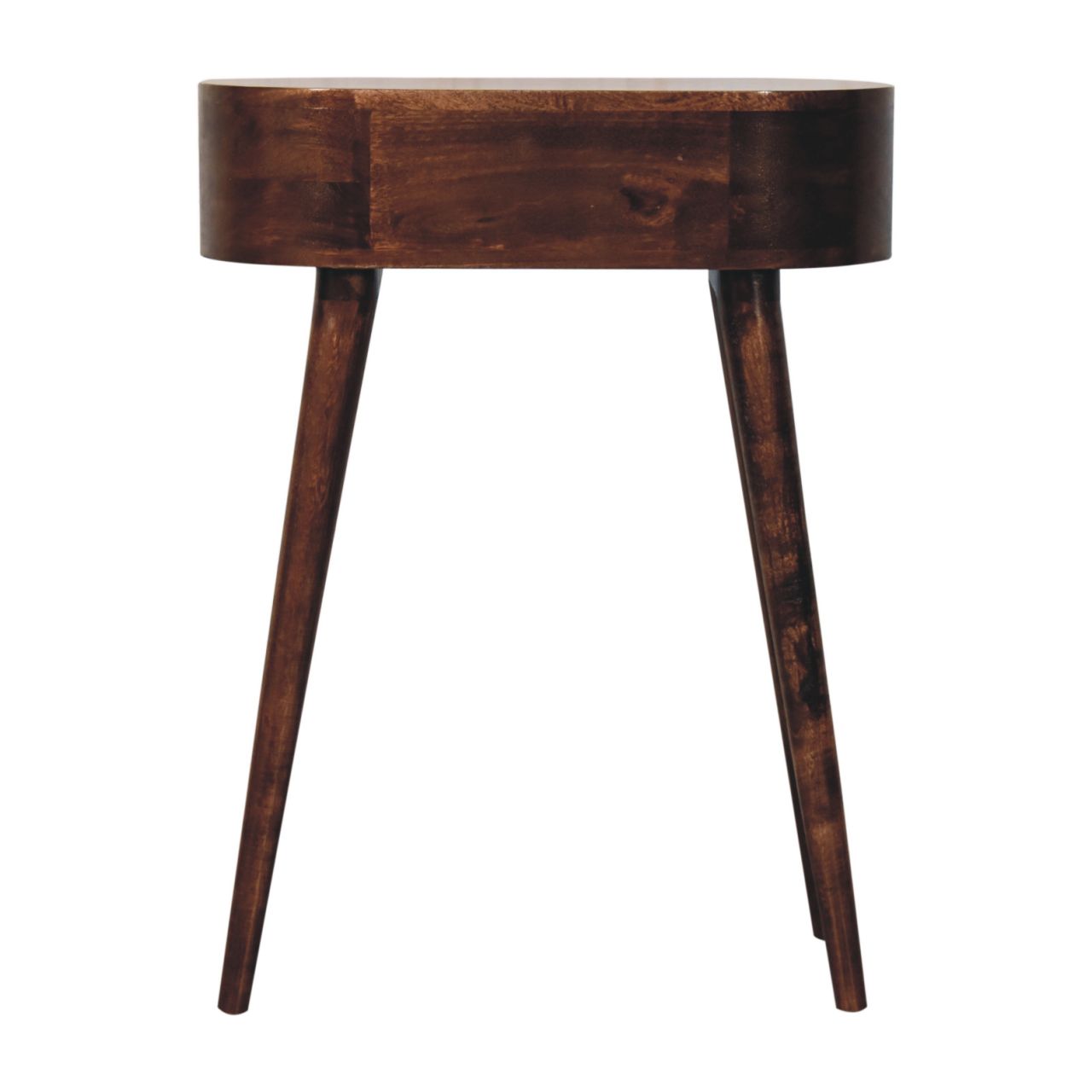Solid Mango Wood California Walnut Finished 1 Drawer Mini Albion Console - Image 8