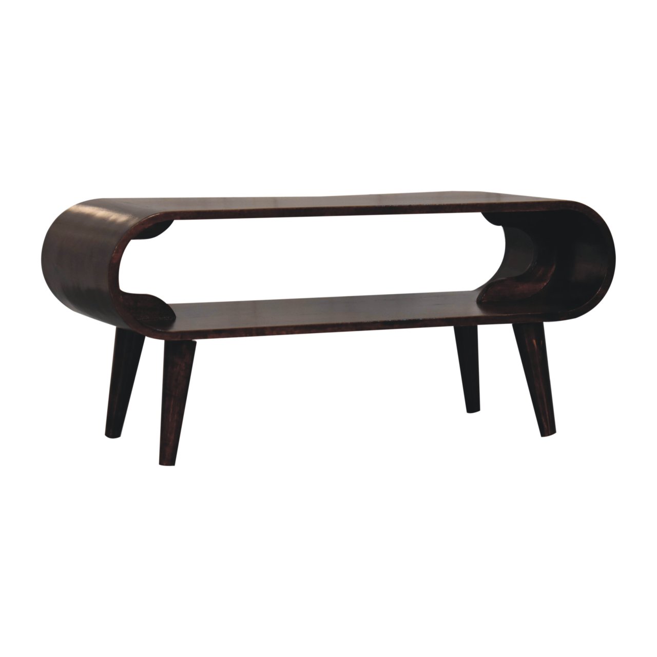 Solid Mango Wood California Walnut Finished Amaya Coffee Table - Image 2