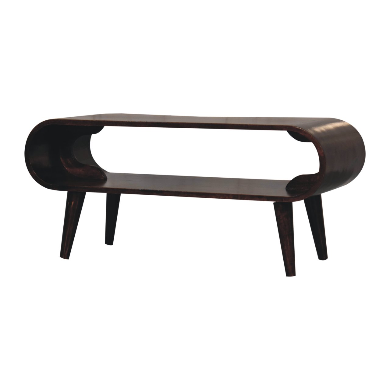 Solid Mango Wood California Walnut Finished Amaya Coffee Table - Image 3