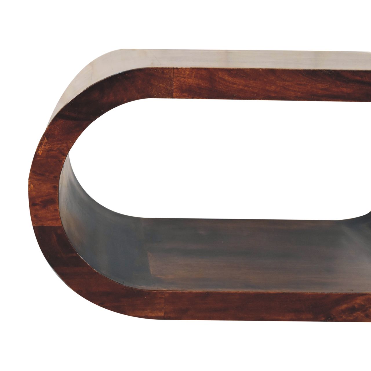 Solid Mango Wood California Walnut Finished Open Amaya Coffee Table - Image 4
