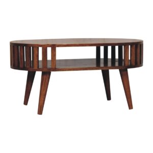 Solid Mango Wood Honey Caramel Finished Japanese Style Ariella Coffee Table