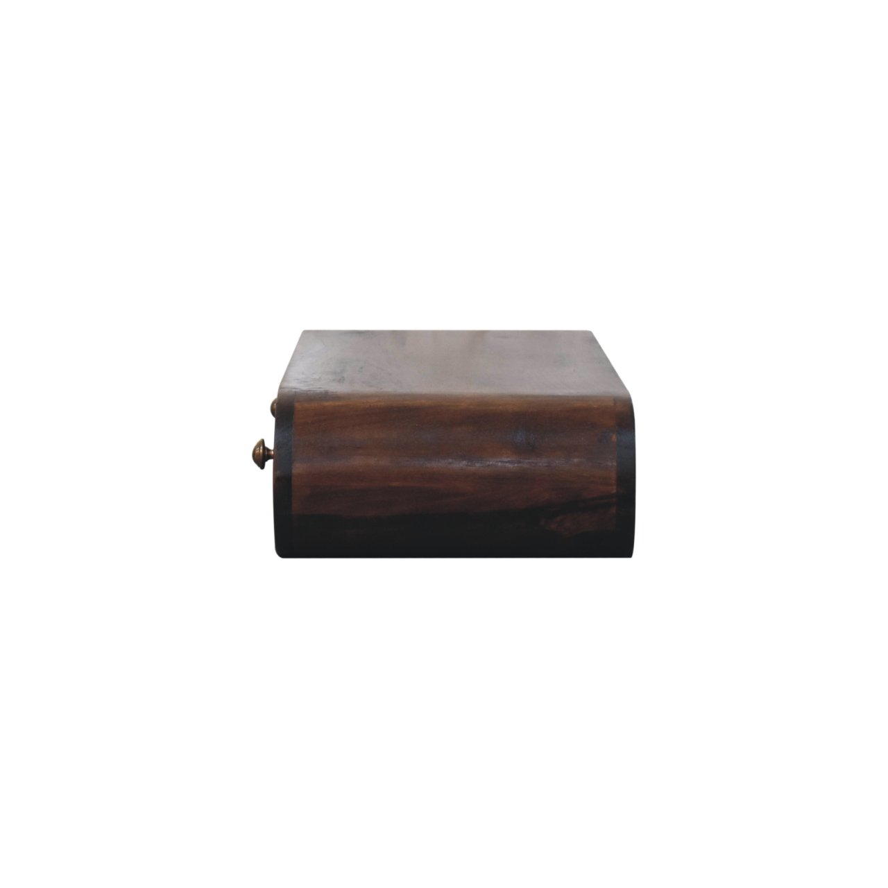 Solid Mango Wood California Walnut Finished 2 Drawer Wall Mounted Console Table - Image 7