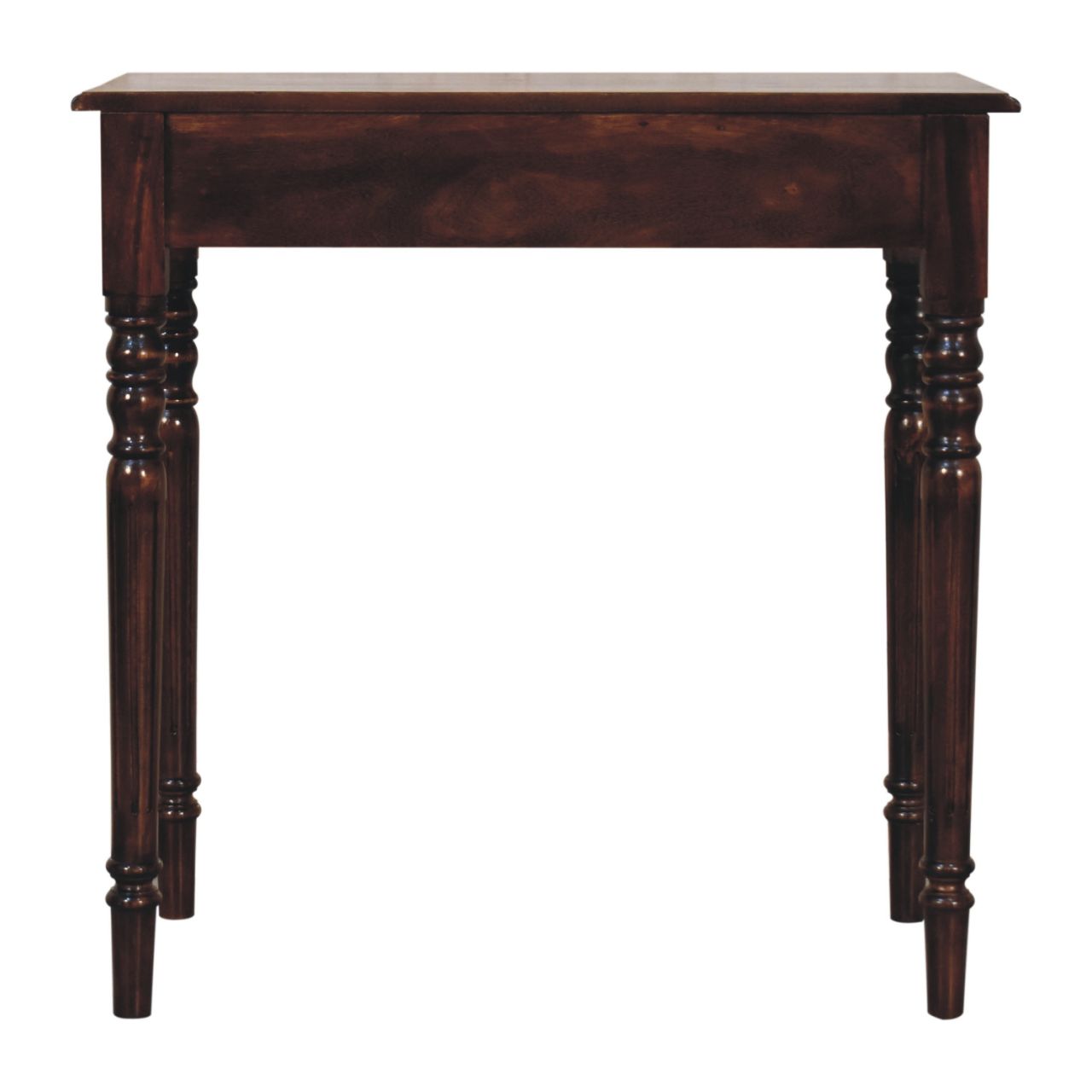 Solid Mango Wood California Walnut Finished 1 Drawer Writing Desk - Image 2