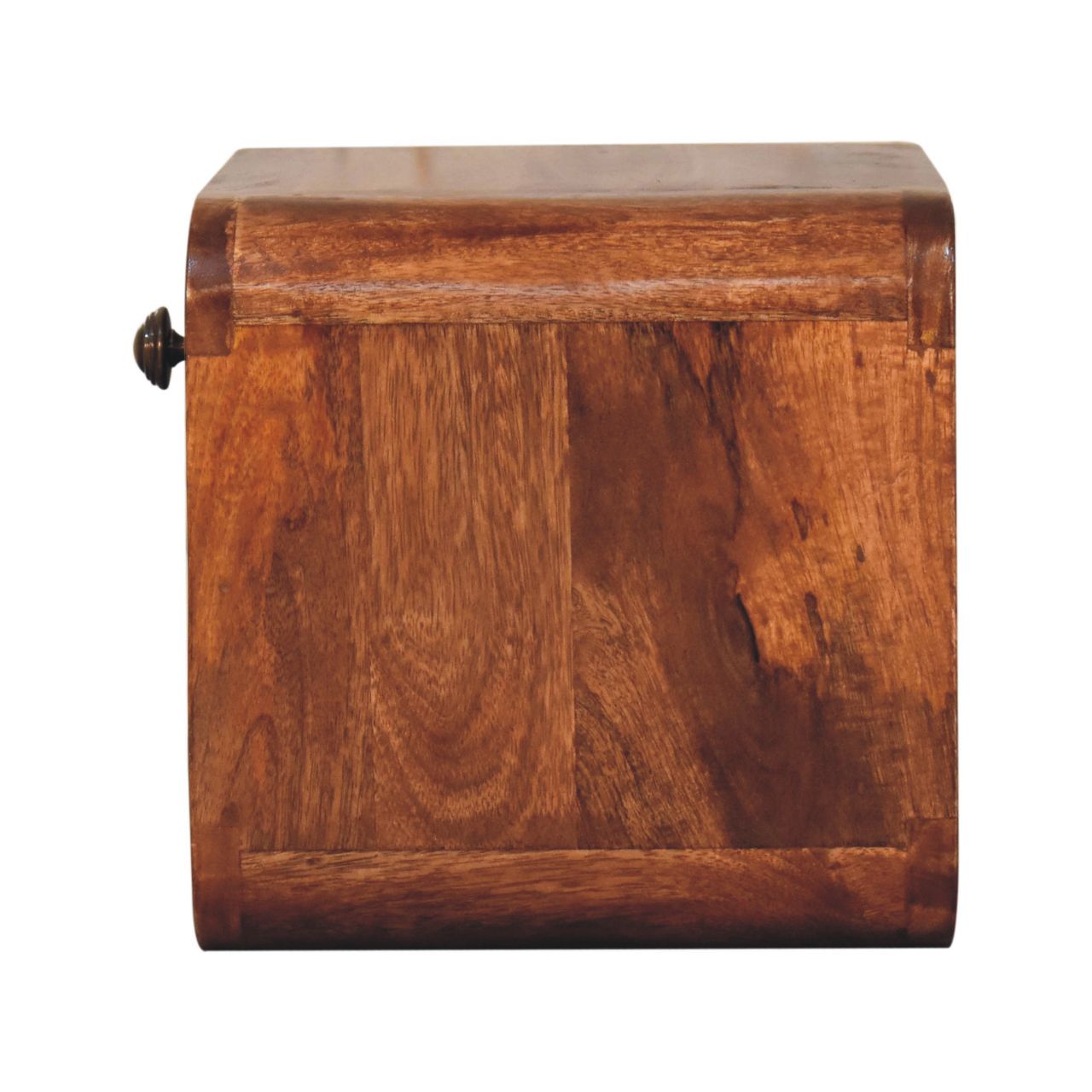 Solid Mango Wood Honey Caramel Finished 1 Drawer 1 Slot Wall Mounted Bedside - Image 6