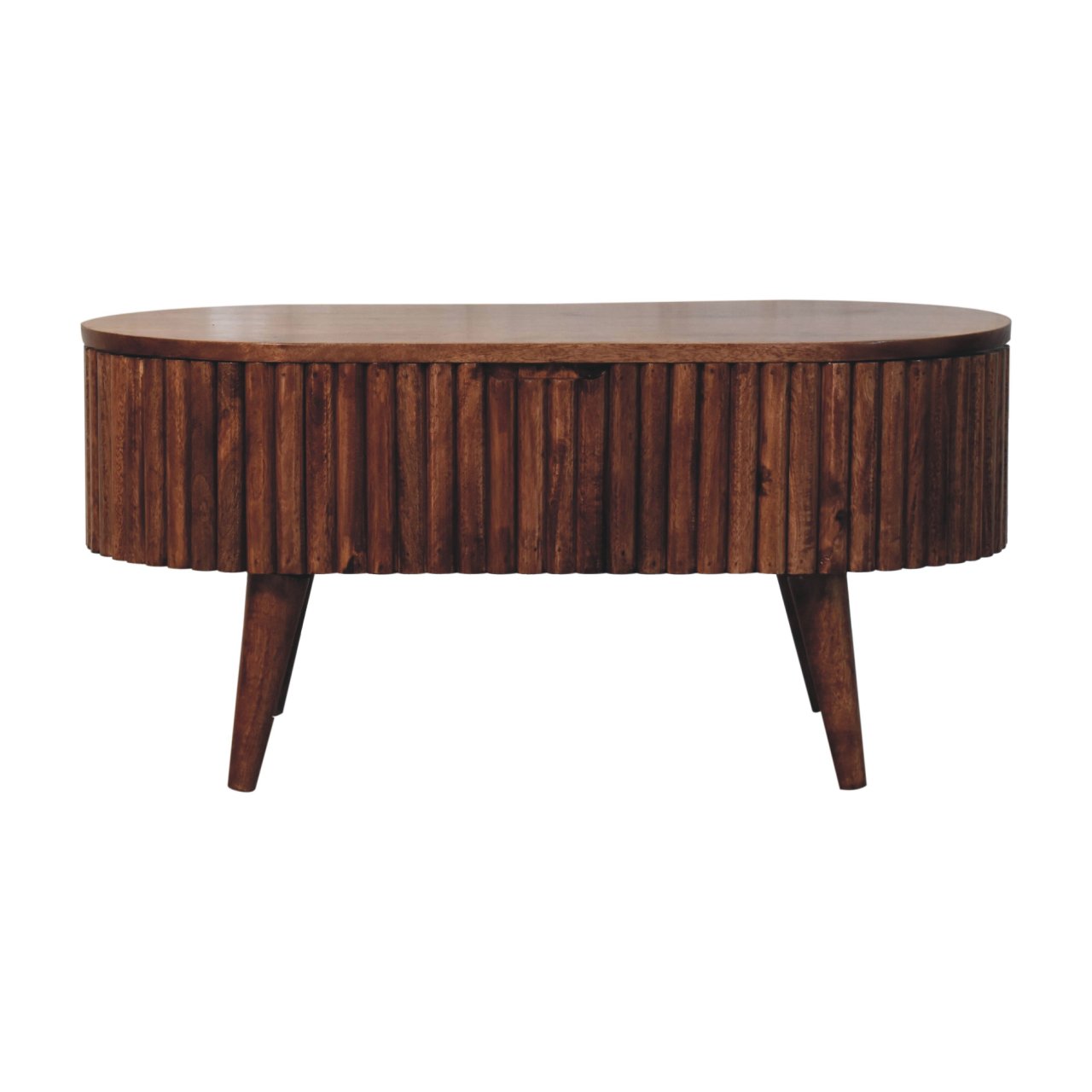 Solid Mango Wood Honey Caramel Mocha Finished 1 Drawer Coffee Table