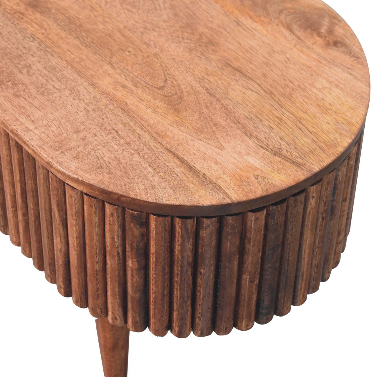 Solid Mango Wood Honey Caramel Mocha Finished 1 Drawer Coffee Table - Image 6