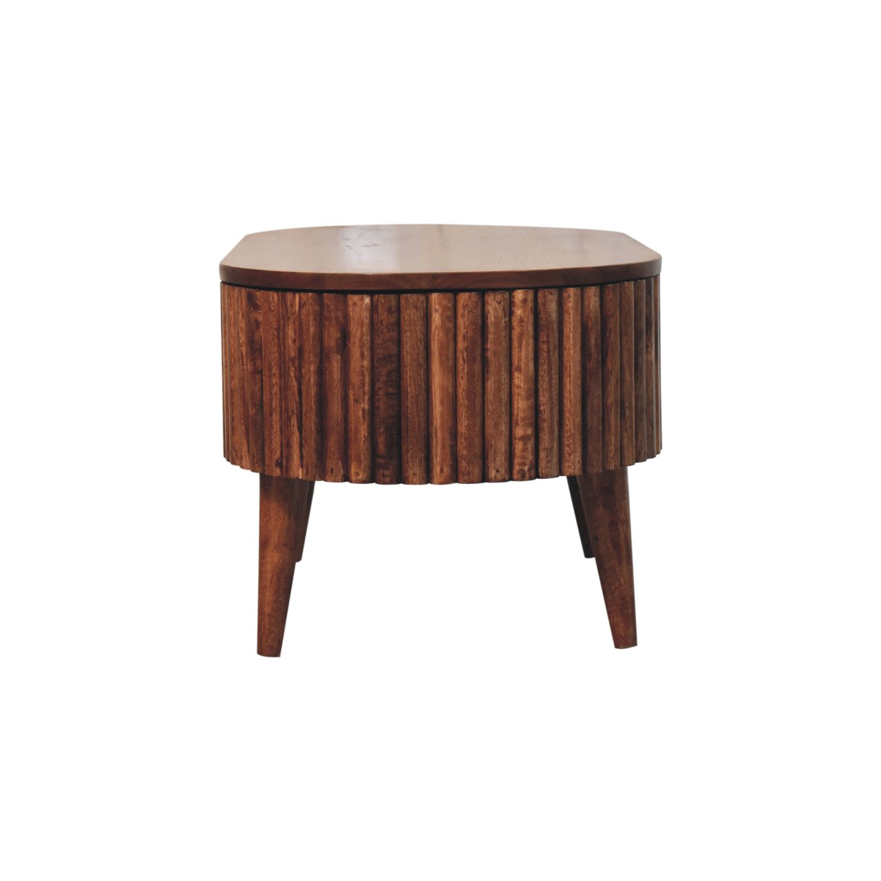 Solid Mango Wood Honey Caramel Mocha Finished 1 Drawer Coffee Table - Image 9