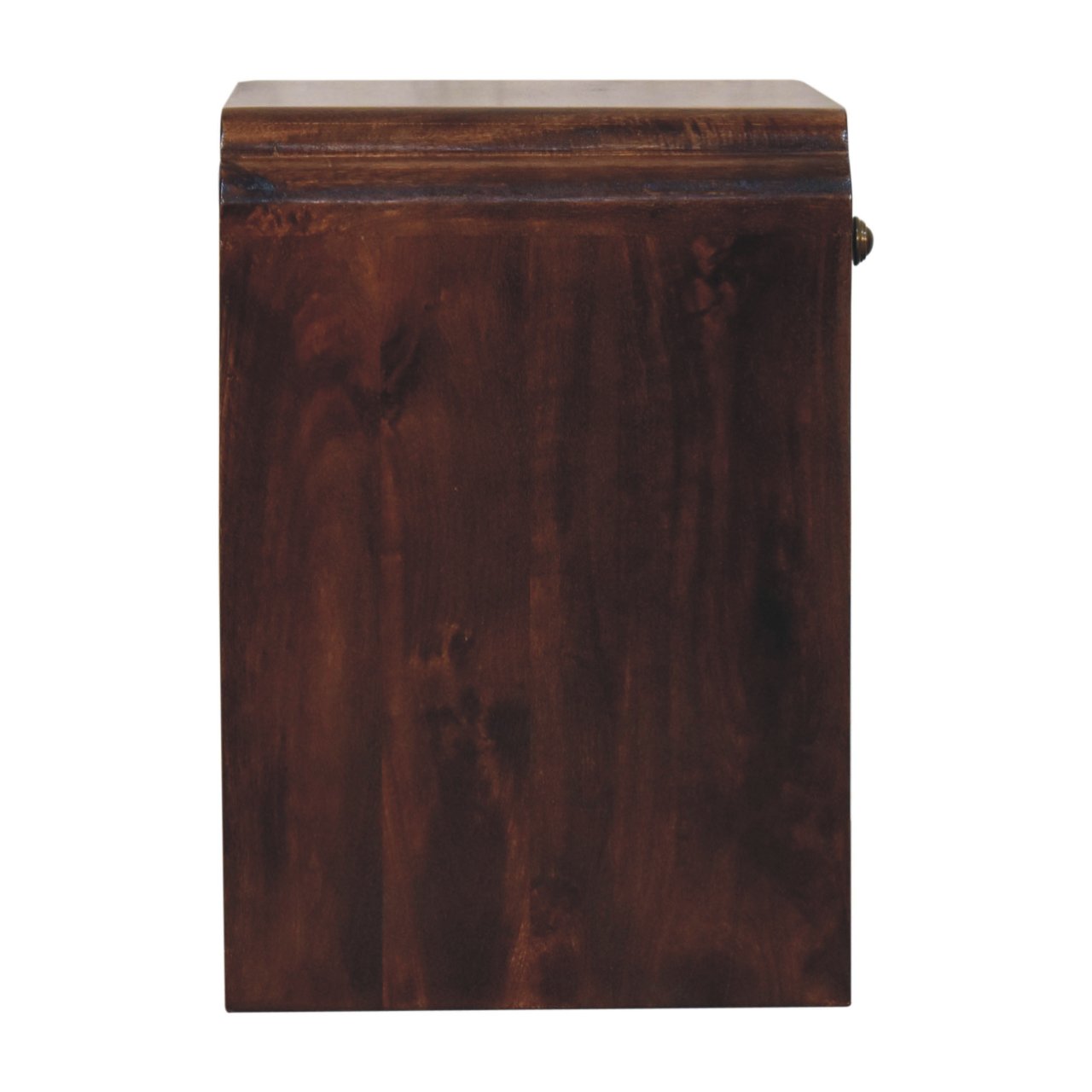 Solid Mango Wood California Walnut Finished 1 Drawer Newton Bedside - Image 8