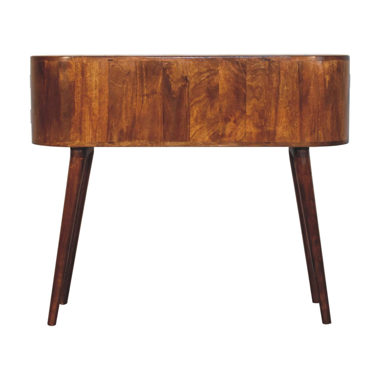Solid Mango Wood Chestnut Finished 2 Drawer 2 Cupboard Grove Console Table - Image 10