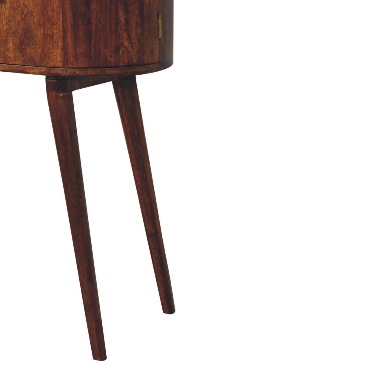 Solid Mango Wood Chestnut Finished 2 Drawer 2 Cupboard Grove Console Table - Image 8