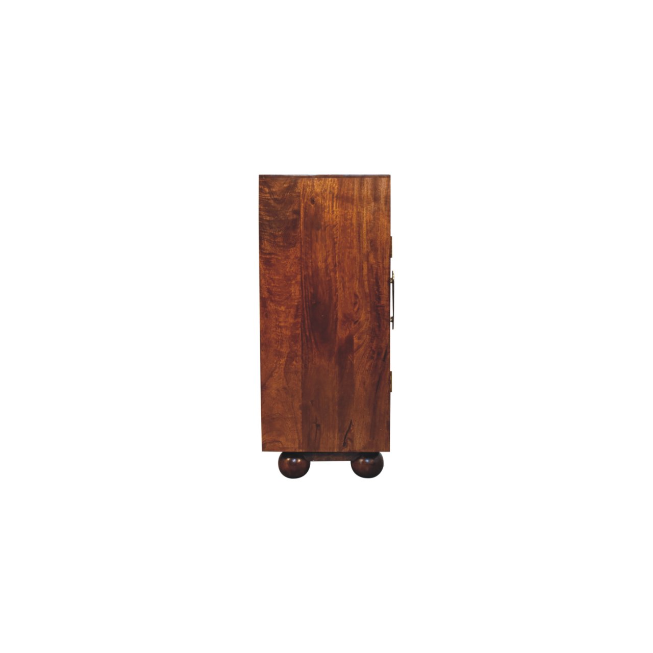 Solid Mango Wood Chestnut Finished Wavecrest 4 Door Cabinet - Image 8