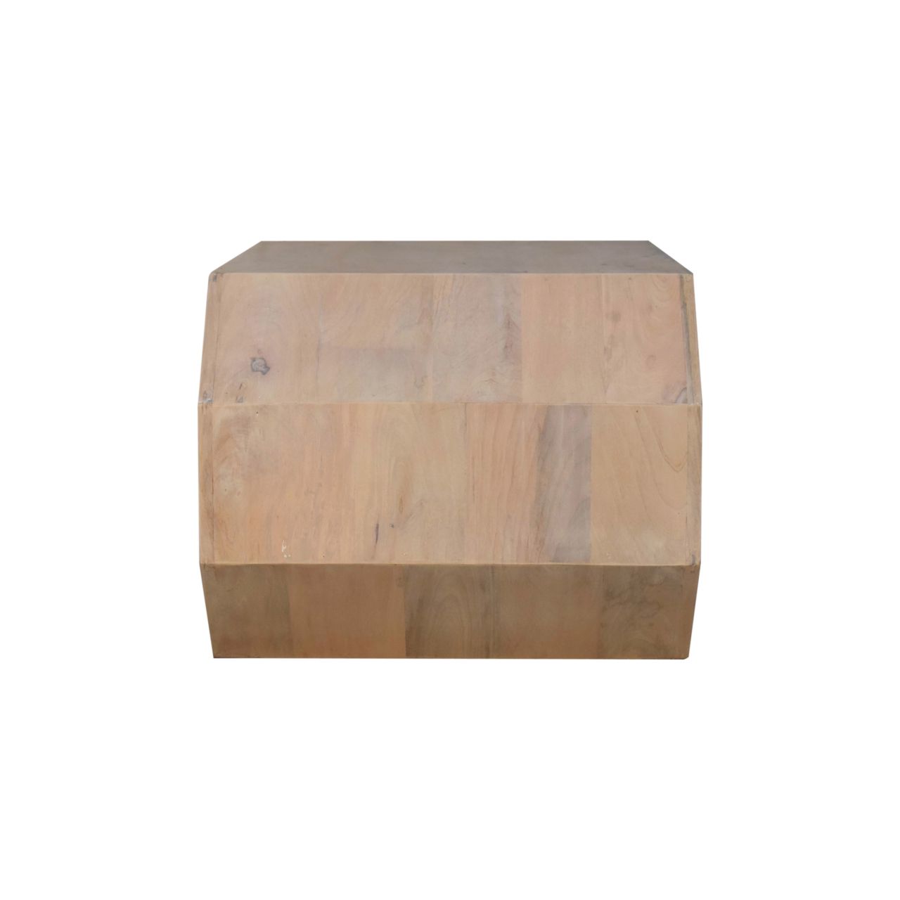 Solid Mango Wood Lime Marble Finished Hexagonal Coffee Table - Image 9