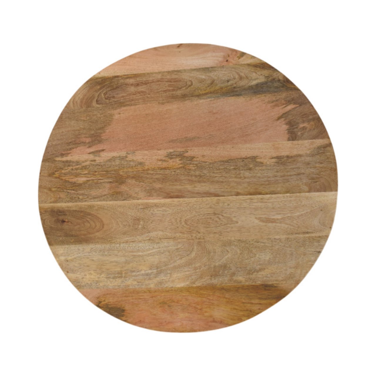 Solid Mango Wood Natural Finished Larissa Round Coffee Table - Image 4