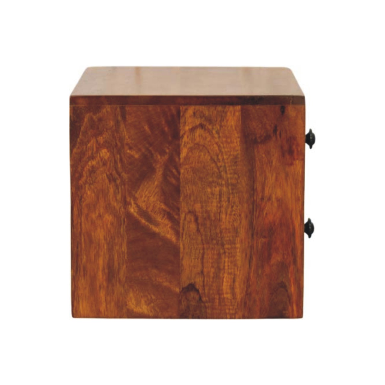 Solid Mango Wood Chestnut Finished Solis 2-Drawer Wall Mounted Nightstand - Image 8