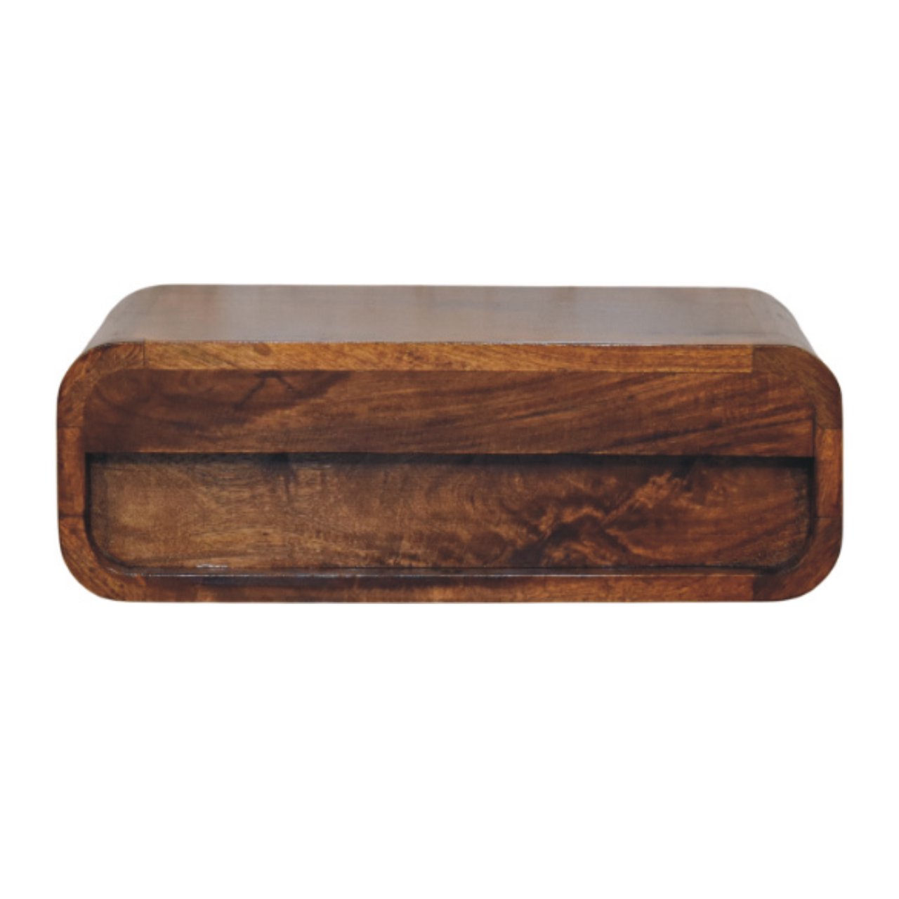 Solid Mango Wood Chestnut Finished 1 Drawer Avora Wall-Mounted Nightstand - Image 8