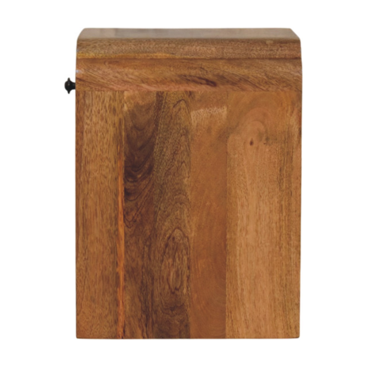 Solid Mango Wood Oak Finished 1 Drawer 1 Slot Newton Mini Nightstand - Image 7