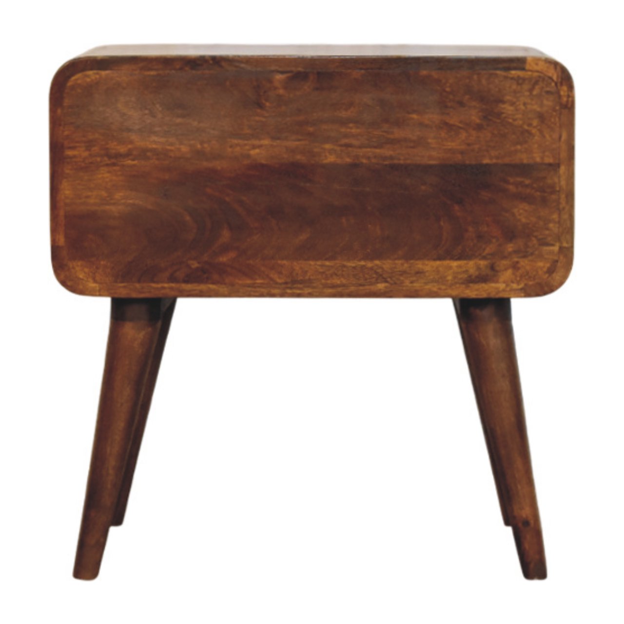 Solid Mango Wood Chestnut Finished 3 Drawer Avora Nightstand - Image 9