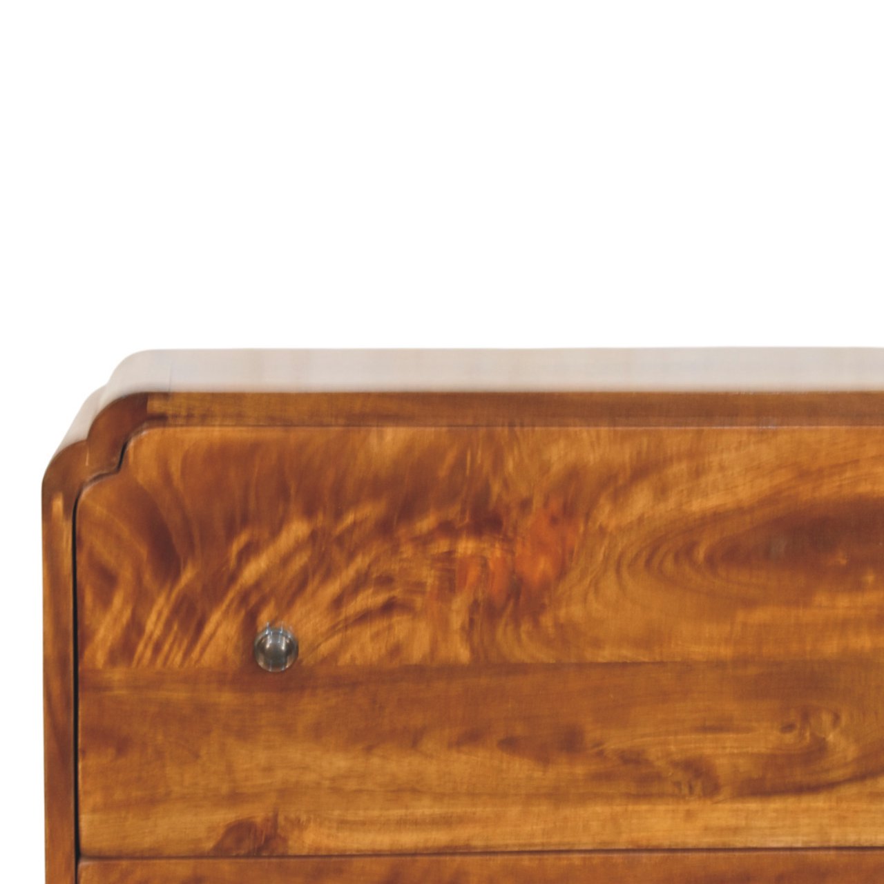 Solid Mango Wood Chestnut Finished Newton 3 Drawer Chest - Image 3