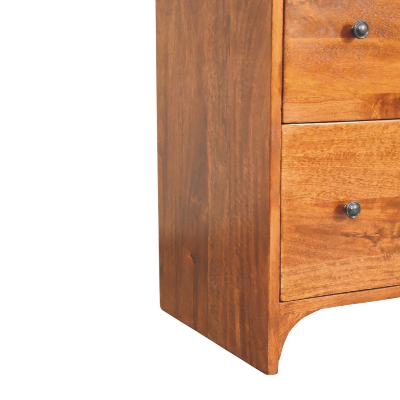 Solid Mango Wood Chestnut Finished Newton 3 Drawer Chest - Image 6