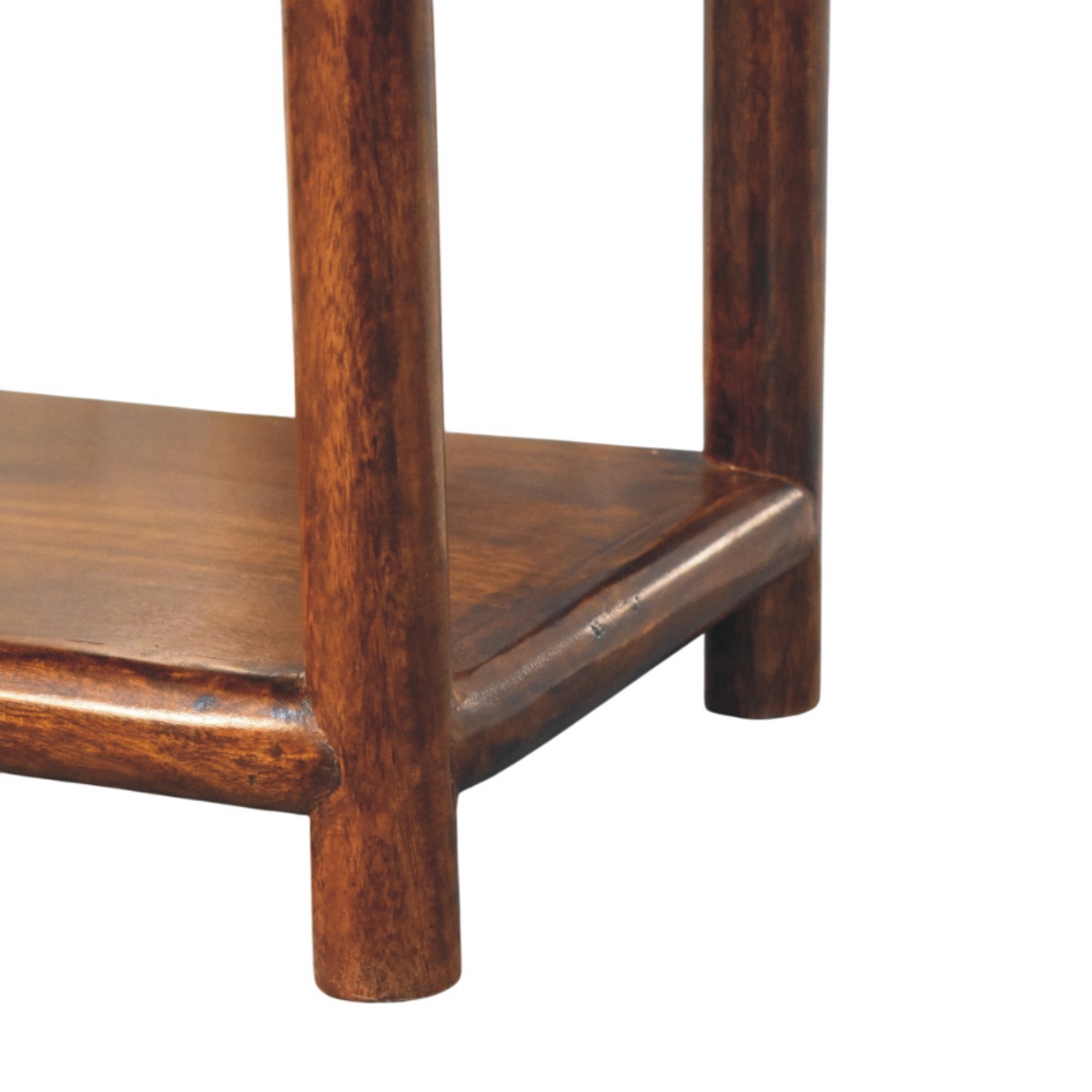Solid Mango Wood Chestnut Finished 1 Drawer Regency Nightstand - Image 6