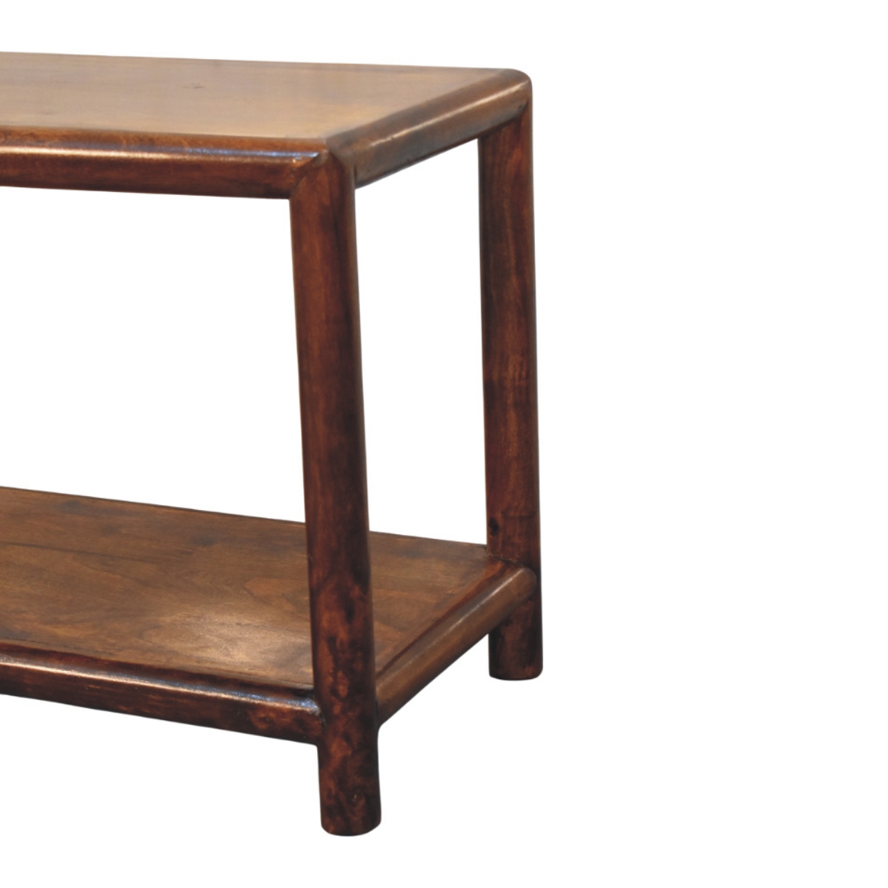 Solid Mango Wood Chestnut Finished Regency Bench - Image 4