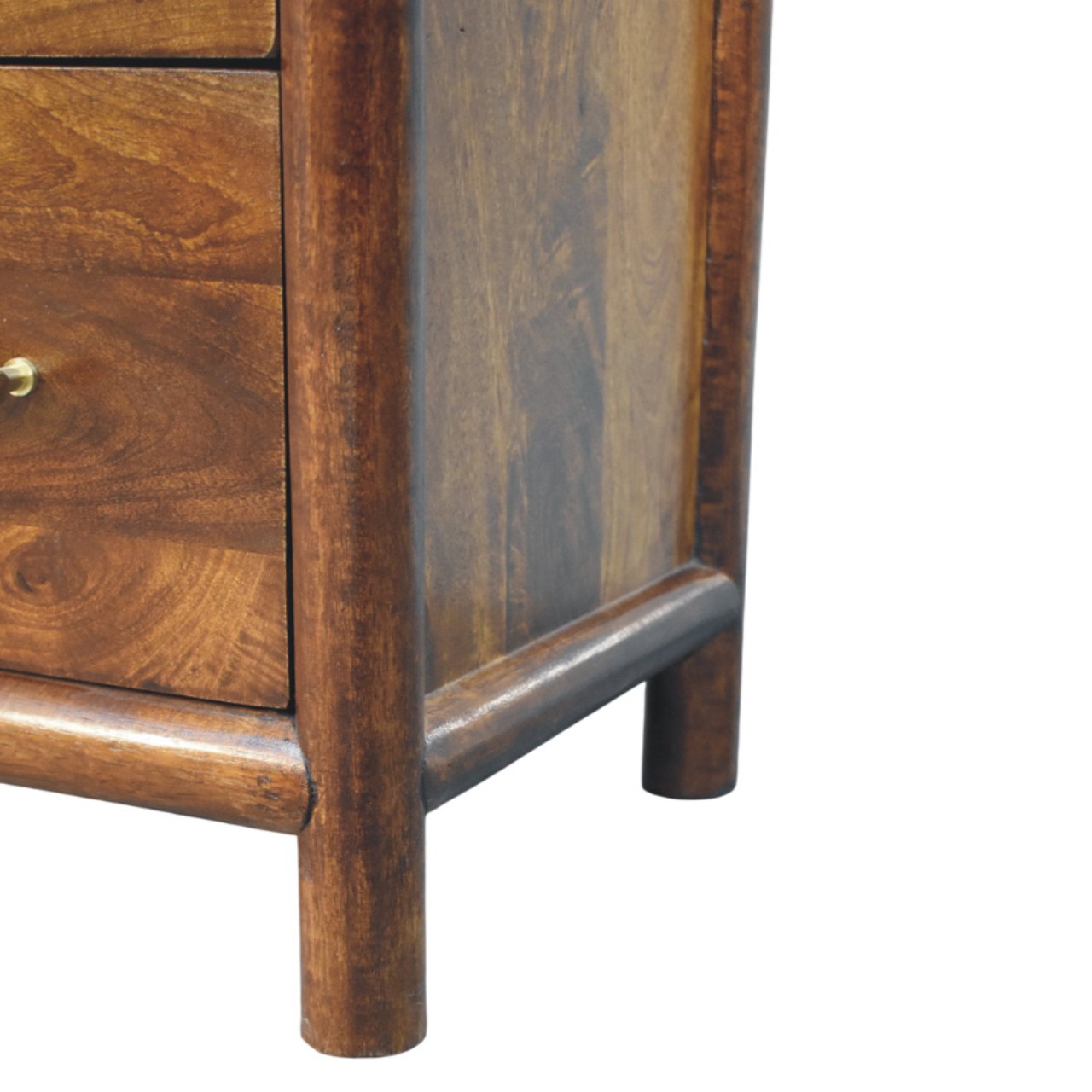 Solid Mango Wood Chestnut Finished Regency 3 Drawer Chest - Image 5