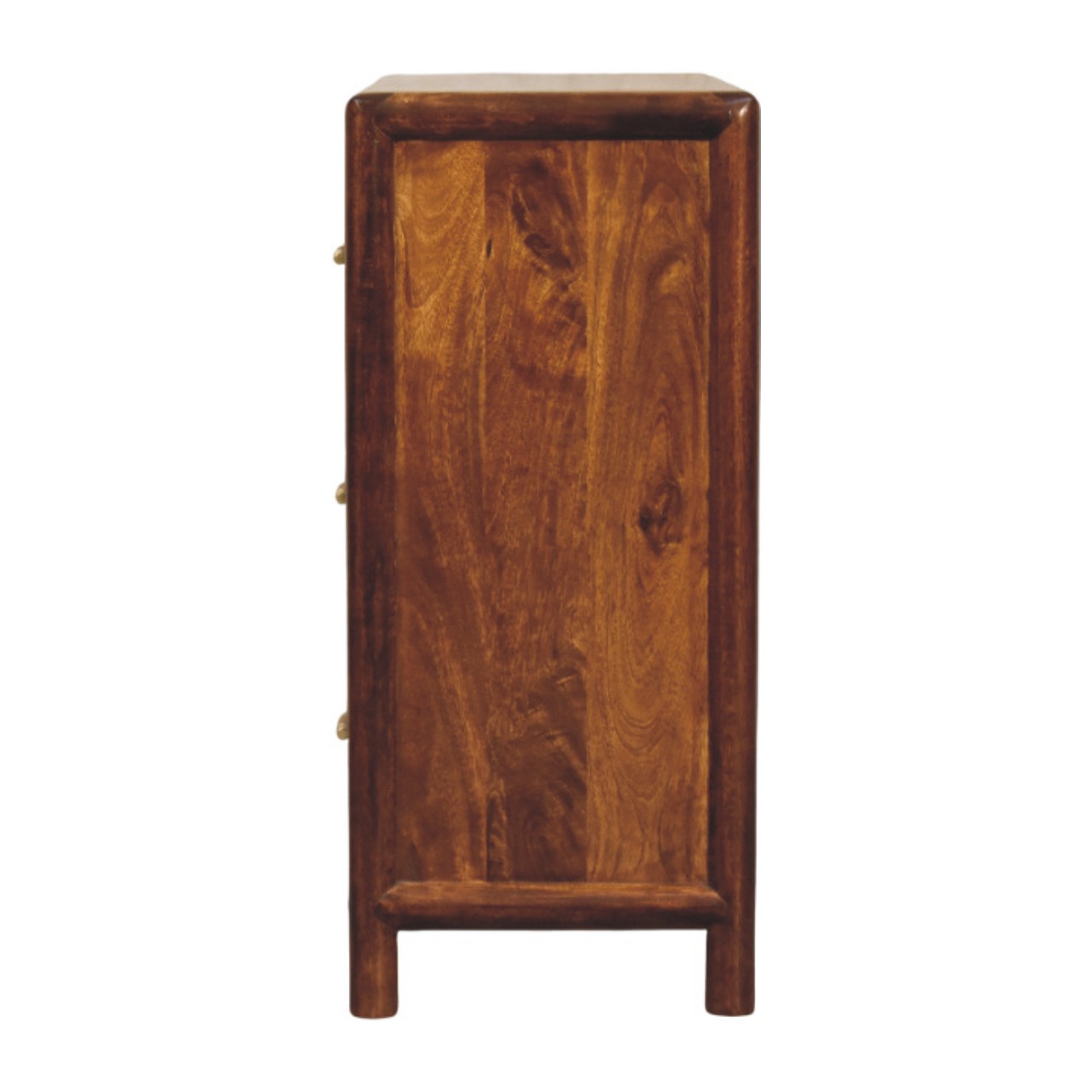 Solid Mango Wood Chestnut Finished Regency 3 Drawer Chest - Image 6