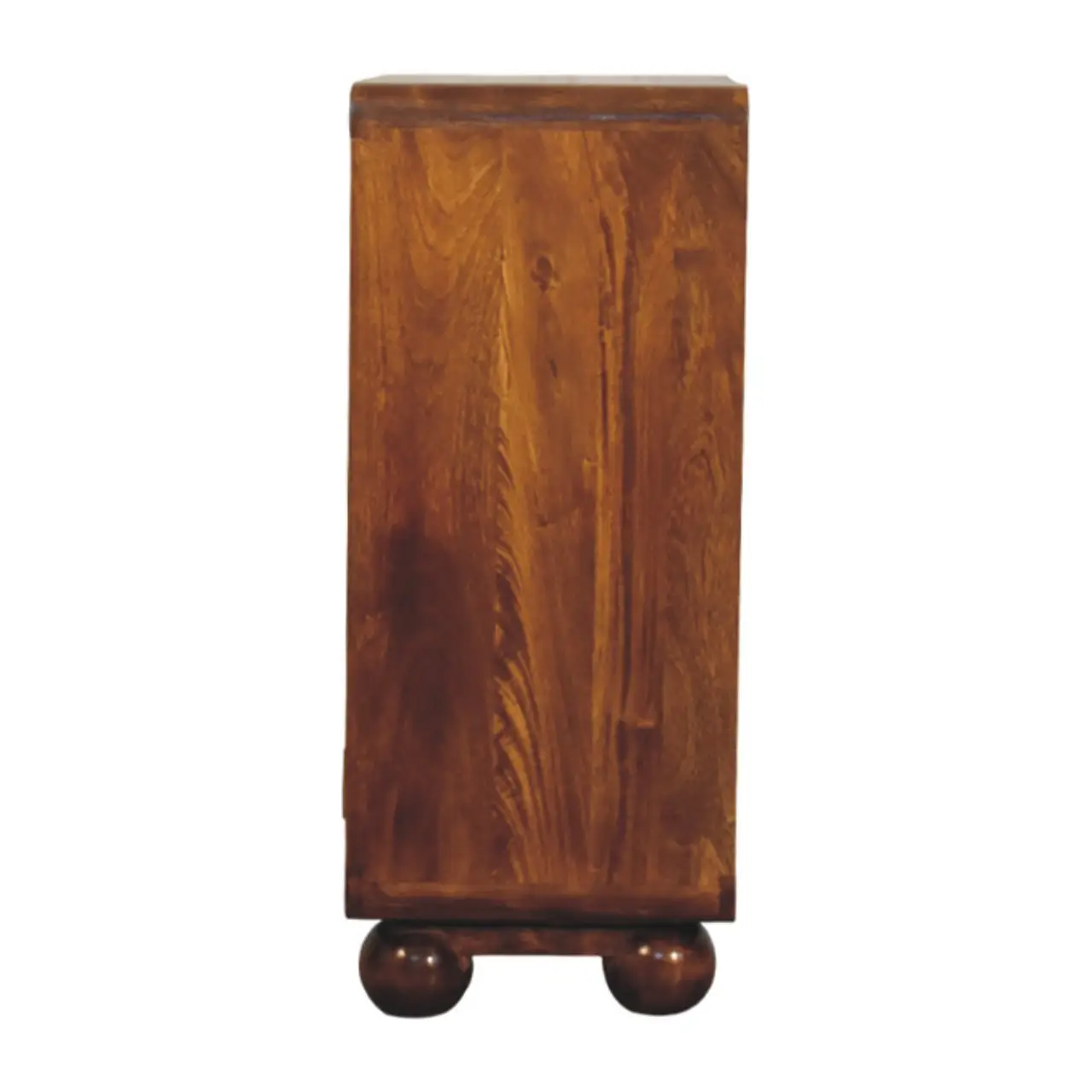 Solid Mango Wood Chestnut Finished Larissa 2 Rattan Door Cabinet - Image 7