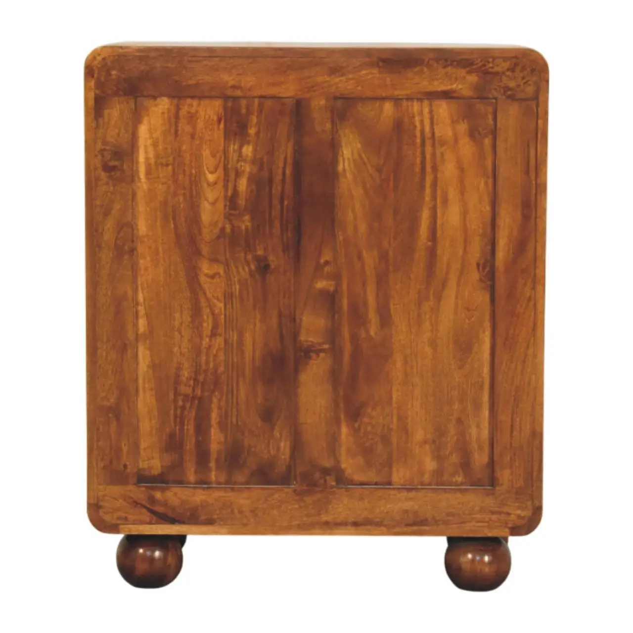 Solid Mango Wood Chestnut Finished Larissa 2 Rattan Door Cabinet - Image 8