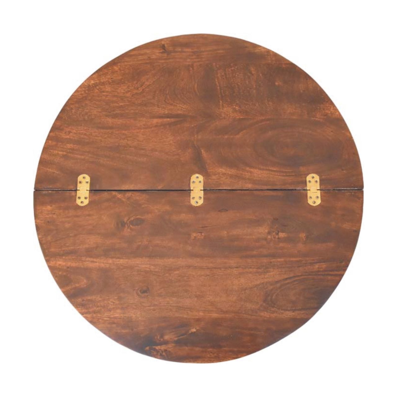 Solid Mango Wood California Walnut Finished Orion Slatted Coffee Table - Image 8