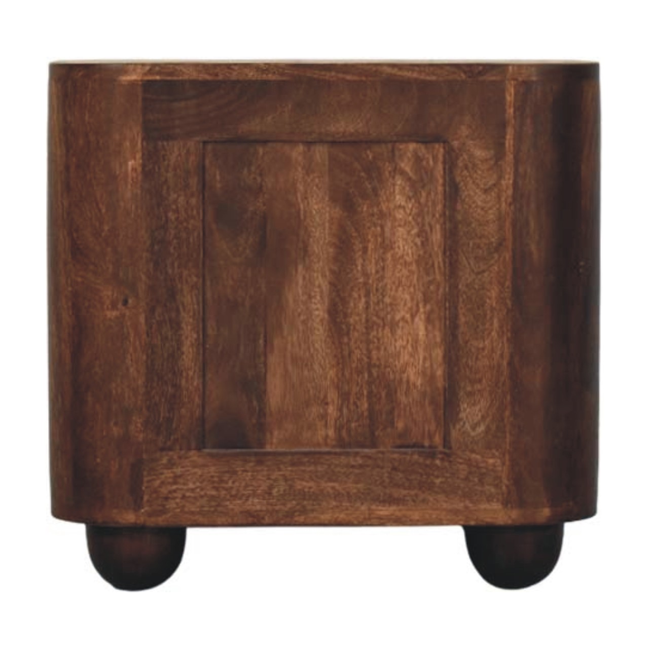 Solid Mango Wood California Walnut 2 Drawer Marlowe Fluted Nightstand - Image 8