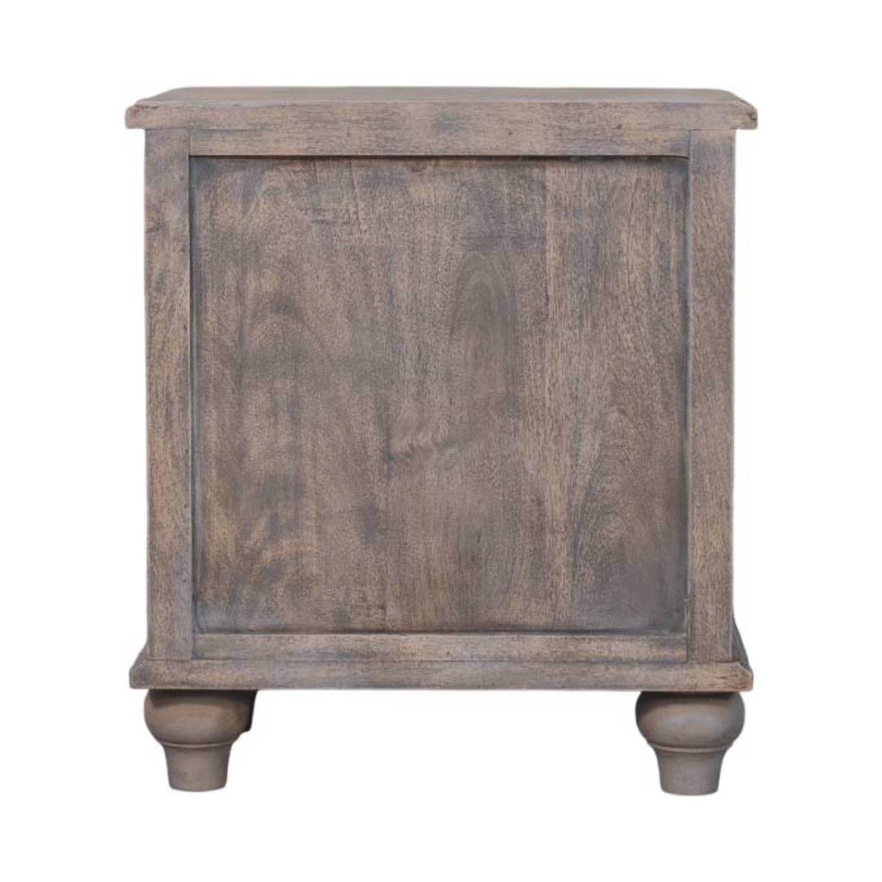 Solid Mango Wood Acid Washed Lume 3 Drawer Bedside Table - Image 8