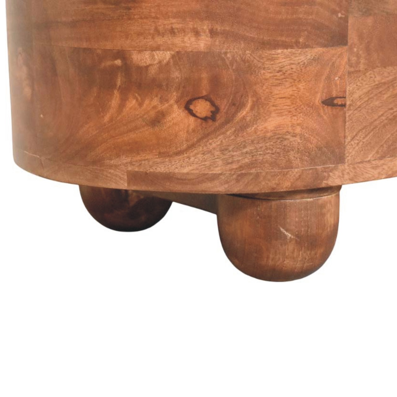 Solid Mango Wood Roasted Finished Almond Curva Storage Trunk - Image 7