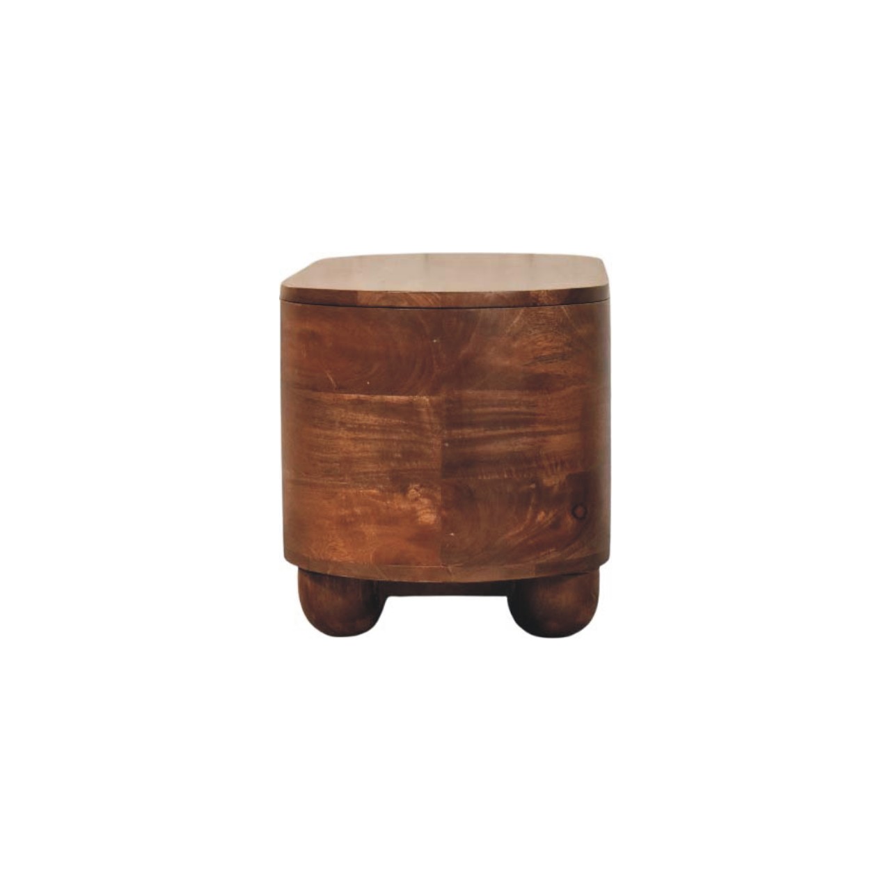 Solid Mango Wood Roasted Finished Almond Curva Storage Trunk - Image 8